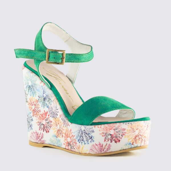 ΚΑΣΤΟΡΙΝΗ ΠΛΑΤΦΟΡΜΑ ΜΕ ΔΕΡΜΑ ΚΑΙ FLORAL - Image 2