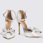 ΛΕΥΚΗ ΔΕΡΜΑΤΙΝΗ ΓΟΒΑ ΜΕ ΑΣΗΜΙ ΓΚΛΙΝΤΕΡ - Image 3