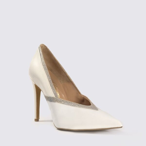 ΛΕΥΚΗ ΛΟΥΣΤΡΙΝΙ ΓΟΒΑ ΜΕ ΑΣΗΜΙ ΓΚΛΙΝΤΕΡ - Image 2