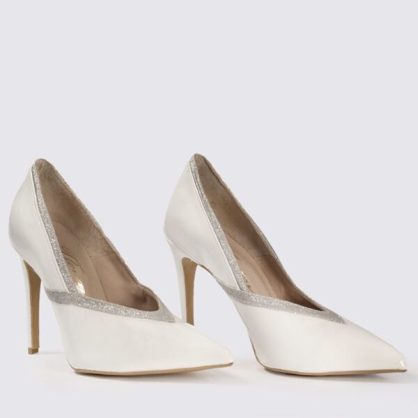 ΛΕΥΚΗ ΛΟΥΣΤΡΙΝΙ ΓΟΒΑ ΜΕ ΑΣΗΜΙ ΓΚΛΙΝΤΕΡ - Image 3