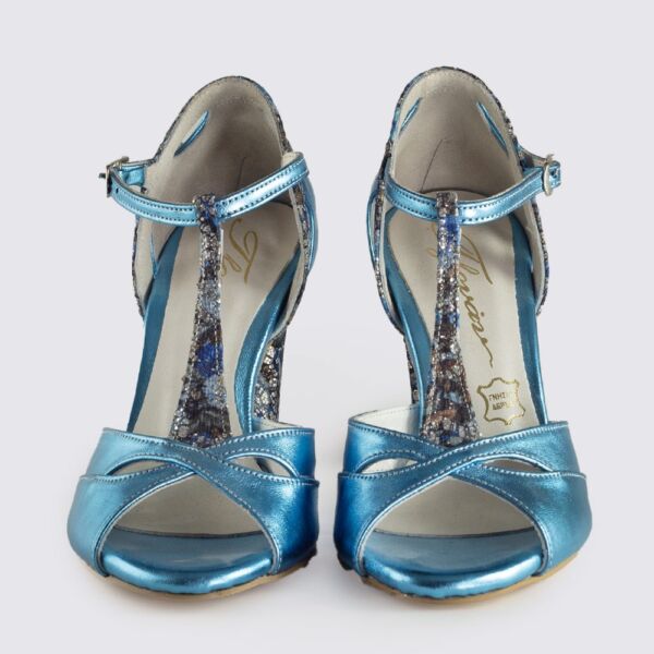 ΔΕΡΜΑΤΙΝΟ ΠΕΔΙΛΟ ΜΕ FLORAL ΚΑΙ ΣΤΡΑΣ - Image 3