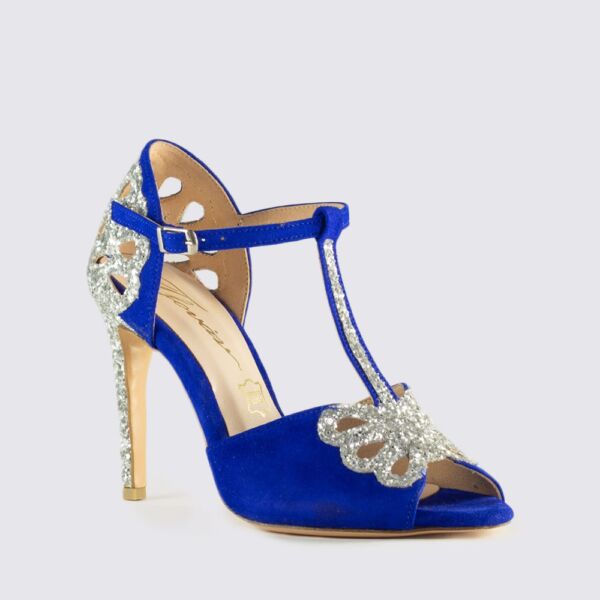 ΜΠΛΕ ΚΑΣΤΟΡΙΝΟ ΠΕΔΙΛΟ ΜΕ ΑΣΗΜΙ ΓΚΛΙΝΤΕΡ - Image 2