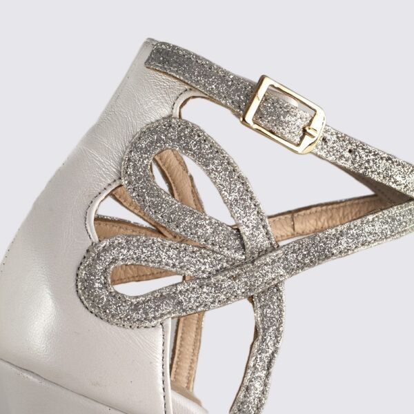 ΛΕΥΚΟ ΠΕΡΛΕ ΠΕΔΙΛΟ ΜΕ ΑΣΗΜΙ ΓΚΛΙΝΤΕΡ - Image 4